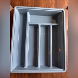 VTG Sterilite Silverware Drawer Organizer Country Blue Extra Deep Utensil Tray